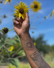 Load image into Gallery viewer, Nature Tats Temp Tattoo- SUNFLOWER
