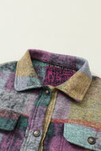 Load image into Gallery viewer, FASHION HOUSE- Multicolor Brushed Plaid Pocketed Oversize Shacket
