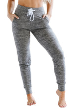 Load image into Gallery viewer, LILLY- Gray Drawstring Waist Pocketed Joggers
