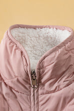 Load image into Gallery viewer, Pink Fleece Lined Quilted Vest Coats
