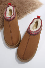 Load image into Gallery viewer, Chestnut Suede Contrast Print Plush Lined Snow Boots
