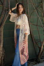 Load image into Gallery viewer, LETO- Ombre Bohemian Lace Kimono
