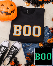 Load image into Gallery viewer, PREORDER: Glow in the Dark Boo Applique Sweatshirt
