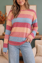 Load image into Gallery viewer, Sunny Stripes Long Sleeve Knit Top
