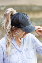 Load image into Gallery viewer, ALLI&#39;S CORNER- Distressed Messy Bun Hat Cap - 8 COLORS!!
