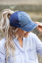 Load image into Gallery viewer, ALLI&#39;S CORNER- Distressed Messy Bun Hat Cap - 8 COLORS!!
