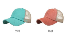 Load image into Gallery viewer, ALLI&#39;S CORNER- Distressed Messy Bun Hat Cap - 8 COLORS!!

