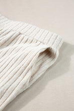 Load image into Gallery viewer, Khaki Ribbed Knit V Neck Slouchy Two-piece Outfit
