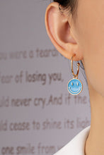 Load image into Gallery viewer, LA3accessories- Smiley face charm hoop earrings
