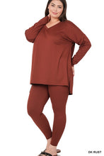 Load image into Gallery viewer, Zenana- Curvy Buttery Soft Brushed Loungewear Set (1X- 3X)
