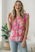 Load image into Gallery viewer, In a Tropical Daydream Pink Blouse

