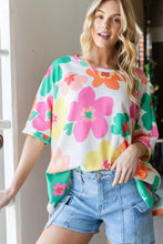 Load image into Gallery viewer, HOPELY Floral Waffle Oversize T-Shirt
