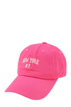 Load image into Gallery viewer, NEW YORK Embroidery Cotton Cap
