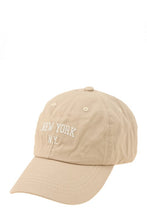 Load image into Gallery viewer, NEW YORK Embroidery Cotton Cap
