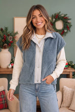 Load image into Gallery viewer, Snuggle Season Sherpa Vest in Slate
