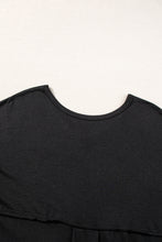 Load image into Gallery viewer, Black V Neck Hidden Pocket Splits Maxi T-shirt Dress
