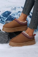 Load image into Gallery viewer, Chestnut Suede Contrast Print Plush Lined Snow Boots
