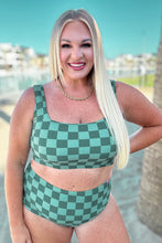 Load image into Gallery viewer, Bali Checkered Swim Top- 111 NORTH
