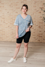 Load image into Gallery viewer, Earthy Chic Mineral Wash Mini Dress in Denim- VERY J
