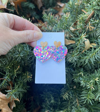 Load image into Gallery viewer, VALENTINES *Queen of Hearts* : Glitter Acrylic Earrings
