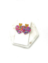 Load image into Gallery viewer, VALENTINES *Queen of Hearts* : Glitter Acrylic Earrings
