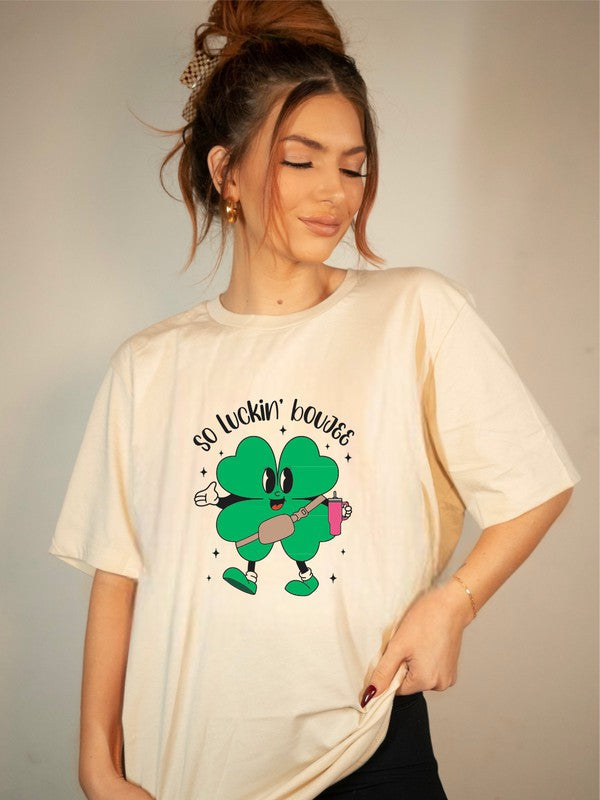 OCEAN & 7TH- So Luckin' Boujee St. Patrick's Day Graphic- 2XL, 3XL