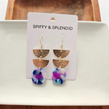 Load image into Gallery viewer, Spiffy &amp; Splendid- Elena Earrings - Purple Party
