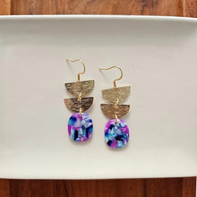 Load image into Gallery viewer, Spiffy &amp; Splendid- Elena Earrings - Purple Party
