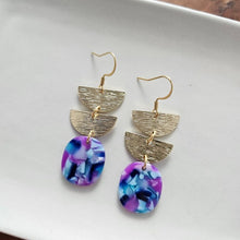 Load image into Gallery viewer, Spiffy &amp; Splendid- Elena Earrings - Purple Party

