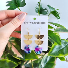 Load image into Gallery viewer, Spiffy &amp; Splendid- Elena Earrings - Purple Party
