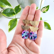 Load image into Gallery viewer, Spiffy &amp; Splendid- Elena Earrings - Purple Party
