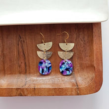 Load image into Gallery viewer, Spiffy &amp; Splendid- Elena Earrings - Purple Party

