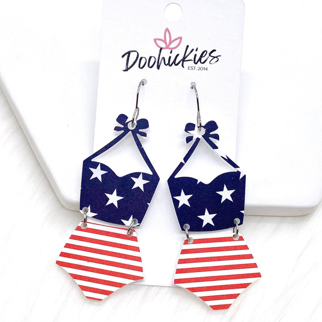 The Americana Mini Acrylic Collection - Patriotic Earrings