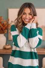 Load image into Gallery viewer, Boyfriend Striped Rugby Polo
