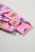 Load image into Gallery viewer, DEAR LOVER- Pink Cheetah Print Shirt and Pants Pajama Set

