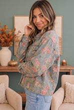 Load image into Gallery viewer, Rosy Days Floral Denim Jacket
