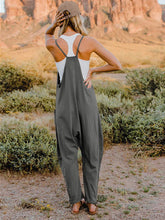 Load image into Gallery viewer, Full Size Sleeveless V-Neck Pocketed Jumpsuit- Double Take
