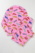 Load image into Gallery viewer, DEAR LOVER- Pink Cheetah Print Shirt and Pants Pajama Set
