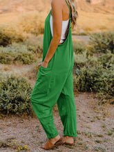 Load image into Gallery viewer, Full Size Sleeveless V-Neck Pocketed Jumpsuit- Double Take
