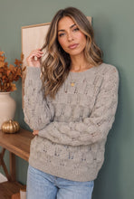Load image into Gallery viewer, Family Dinner Pointelle Oversized Sweater
