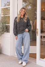 Load image into Gallery viewer, Campfire Marled Knit Sweater in Black
