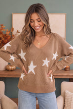 Load image into Gallery viewer, Reach For The Stars V Neck Sweater
