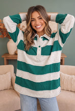 Load image into Gallery viewer, Boyfriend Striped Rugby Polo
