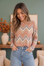 Load image into Gallery viewer, Chevron Dreams Long Sleeve Top
