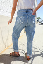 Load image into Gallery viewer, Judy Blue High-Rise Boyfriend Cuffed Hem Star Pocket Jeans
