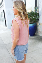 Load image into Gallery viewer, Classy Chic Gold Button Down Chunky Sweater Vest
