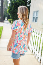 Load image into Gallery viewer, Perfect Find Ivory Floral Leaf Print Short Sleeve Babydoll Top
