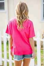 Load image into Gallery viewer, Hello Sunshine Pink/Yellow Embroidered French Terry Pullover
