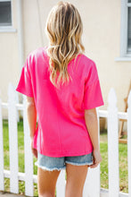 Load image into Gallery viewer, Hello Sunshine Pink/Yellow Embroidered French Terry Pullover
