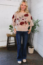 Load image into Gallery viewer, Scarlet Petals Bubble Sleeve Sweater
